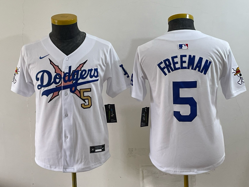 Youth Los Angeles Dodgers #5 Freeman white Game 2026 Nike MLB Jersey 0727001->youth mlb jersey->Youth Jersey